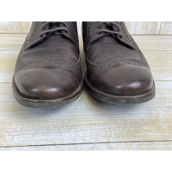 COLE HAAN GRAND.OS WINGTIP OXFORD Dress Shoes Dark Brown Leather Men’s  Size 12